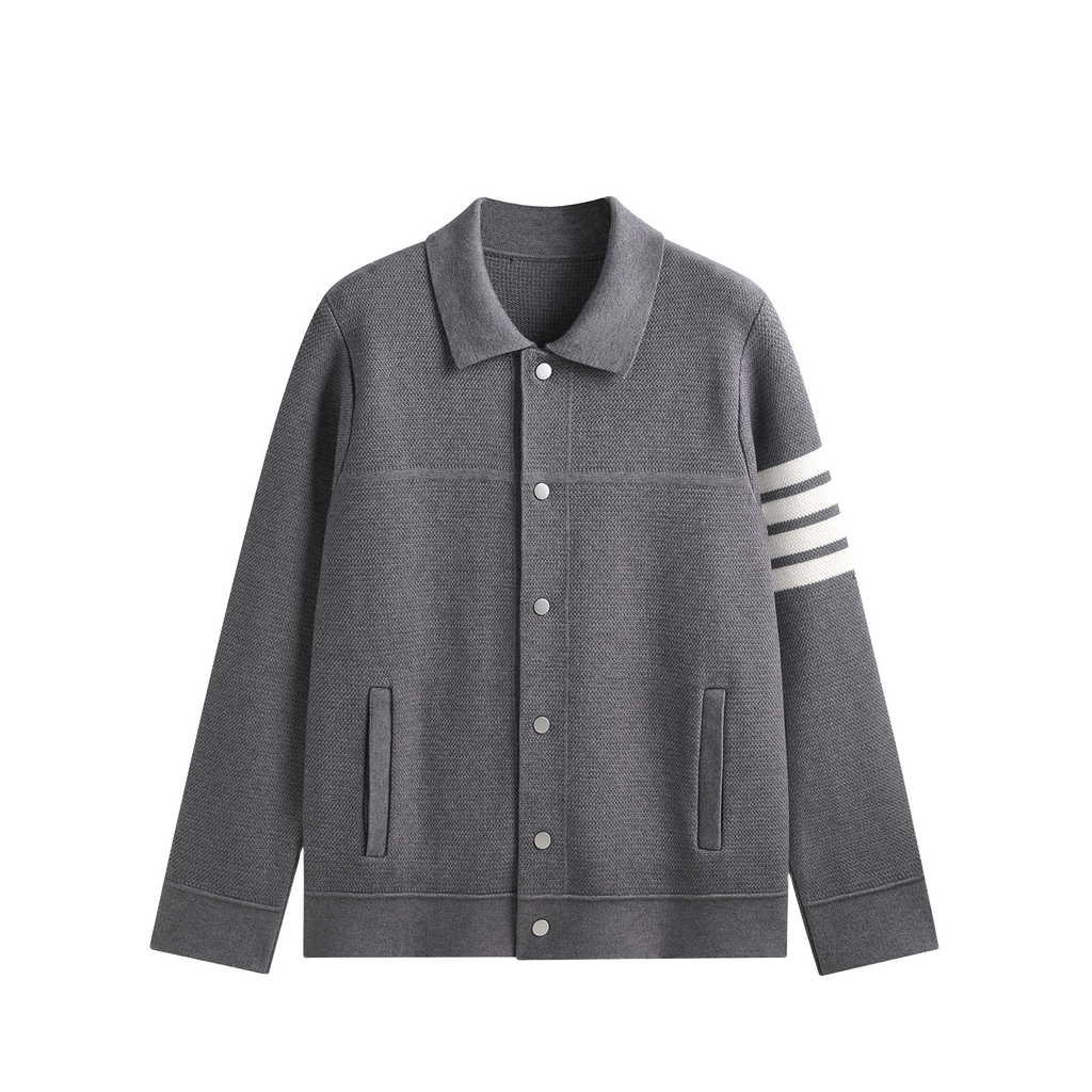 2025SS Polo collar knitted jacket