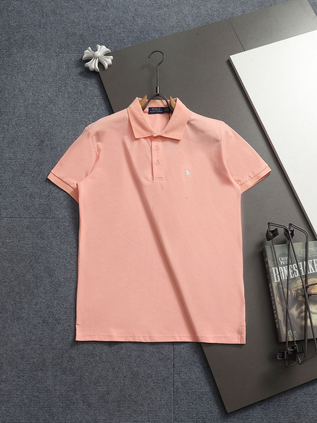 Ralph Lauren Men's White Short‑Sleeve Classic Polo Shirt With Embroidered Pony Logo