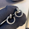 CARTIER JUSTE EARRINGS 3.65MM SILVER DIAMONDS