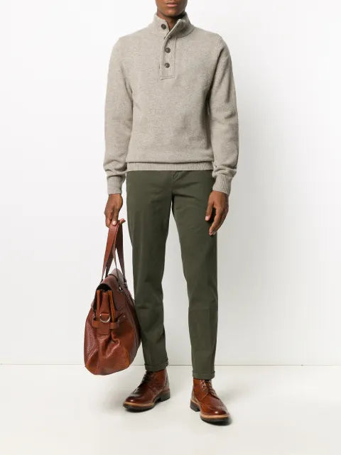 Barbour stand-up collar buttoned jumper