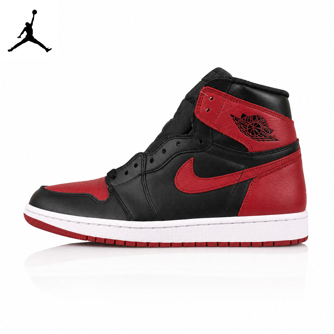 Air Jordan 1 High Banned Black/Red 555088-001 Unisex Sneakers