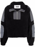 GmbH stand-up collar contrast sweatshirt