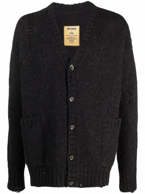 Uma Wang ribbed-knit spread-collar sweater