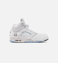 Air Jordan 5 Retro OG 'White Metallic' - Men's Lifestyle Sneaker (White/Metallic Silver/Black)