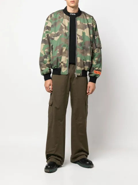 Heron Preston camouflage print bomber jacket