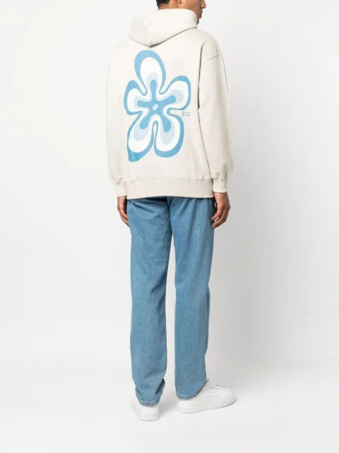 Camper floral print cotton hoodie