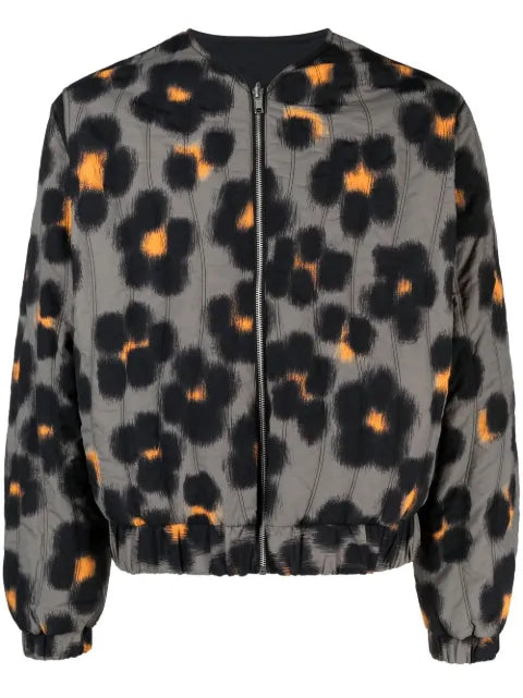 Kenzo Hana Leopard reversible bomber jacket