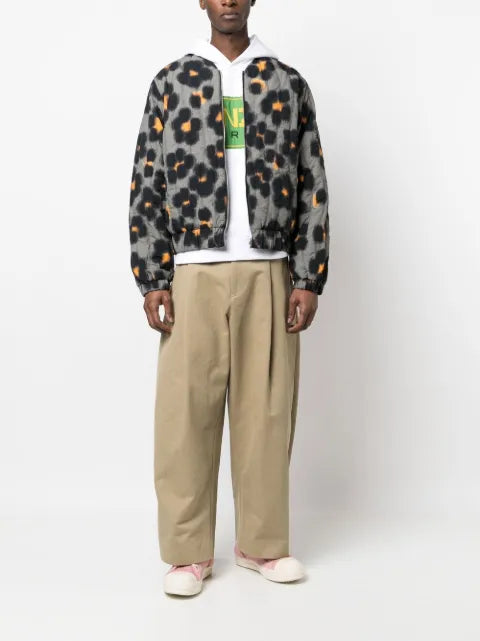 Kenzo Hana Leopard reversible bomber jacket