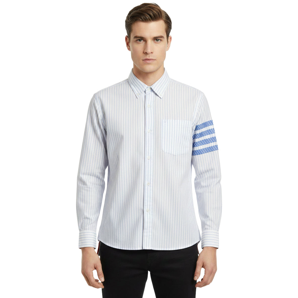 Men's Casual Business Shirt - 100% Cotton Button - Down Shirt | Thom Browne