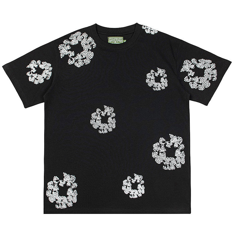 Denim Tears Crystal Patch Cotton logo Design T-Shirts