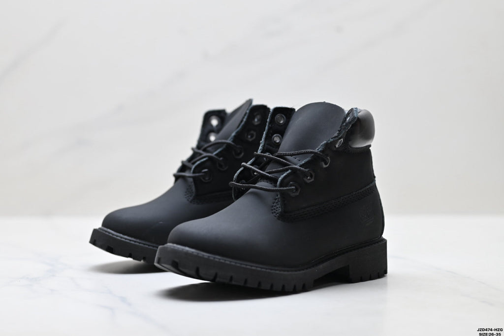 Timberland Black Kids Premium Leather Boot