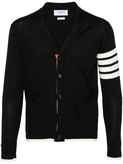 Thom Browne fine merino wool 4-Bar relaxed fit cardigan