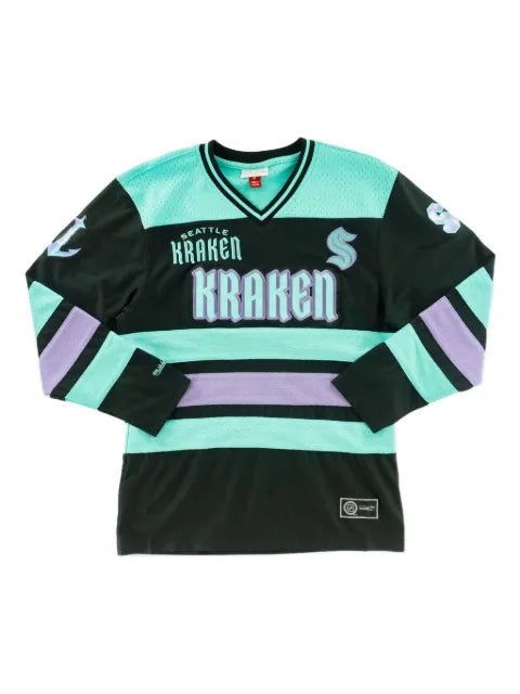 Mitchell & Ness Seattle Kraken V-neck striped sweatshirt