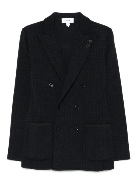 Lardini houndstooth double-breasted jacket