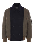 sacai double-breasted anchor-button coat