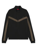HUGO panelled zip-up sweater