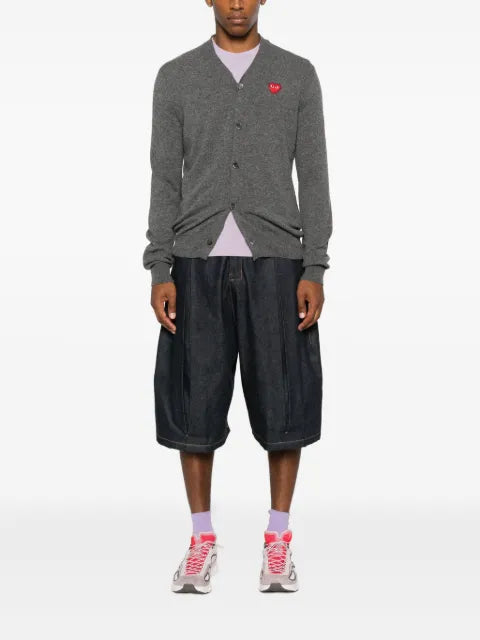 Comme Des Garçons Play logo heart-emblem V-neck cardigan