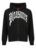Pleasures zip twitch hoodie
