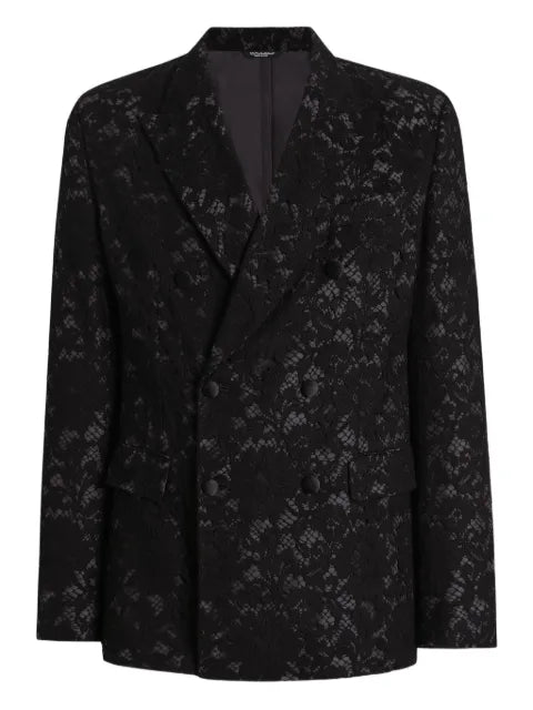 Dolce & Gabbana double-breasted lace blazer
