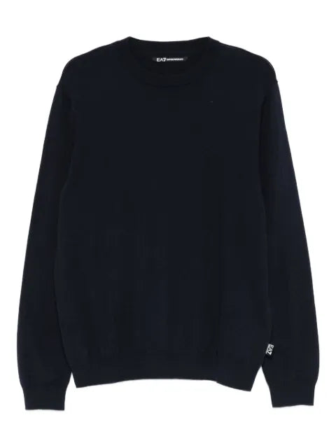 Ea7 Emporio Armani logo-patch sweater