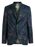 ETRO single-breasted floral motif wool jacket