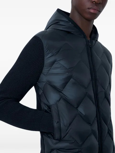 Moncler ribbed sleeves quilted gilet