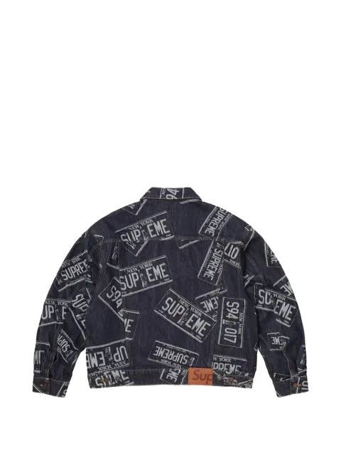 Supreme License Plate denim jacket