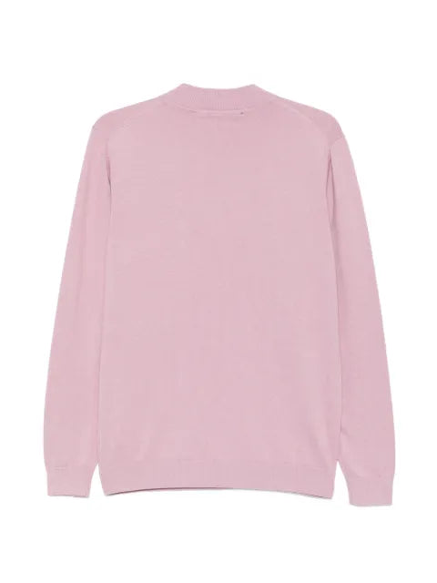 Karl Lagerfeld logo-patch ribbed-trim sweater