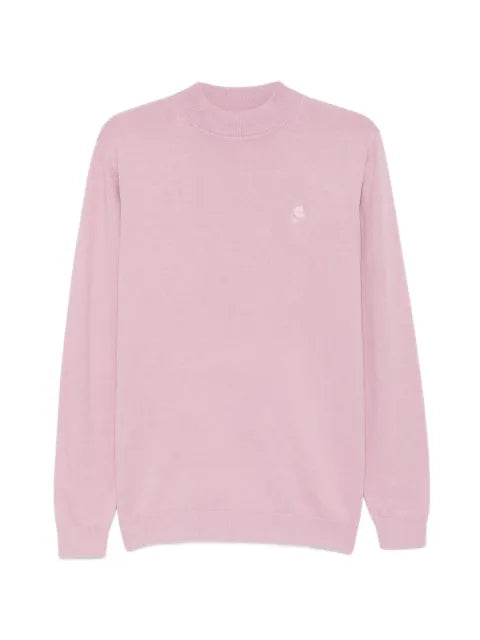 Karl Lagerfeld logo-patch ribbed-trim sweater
