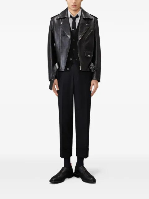 Thom Browne rib-stitch RWB-stripe cardigan