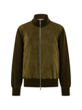 Ferragamo suede blouson with knitted details