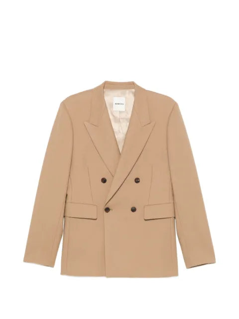 SANDRO double-breasted virgin-wool blazer