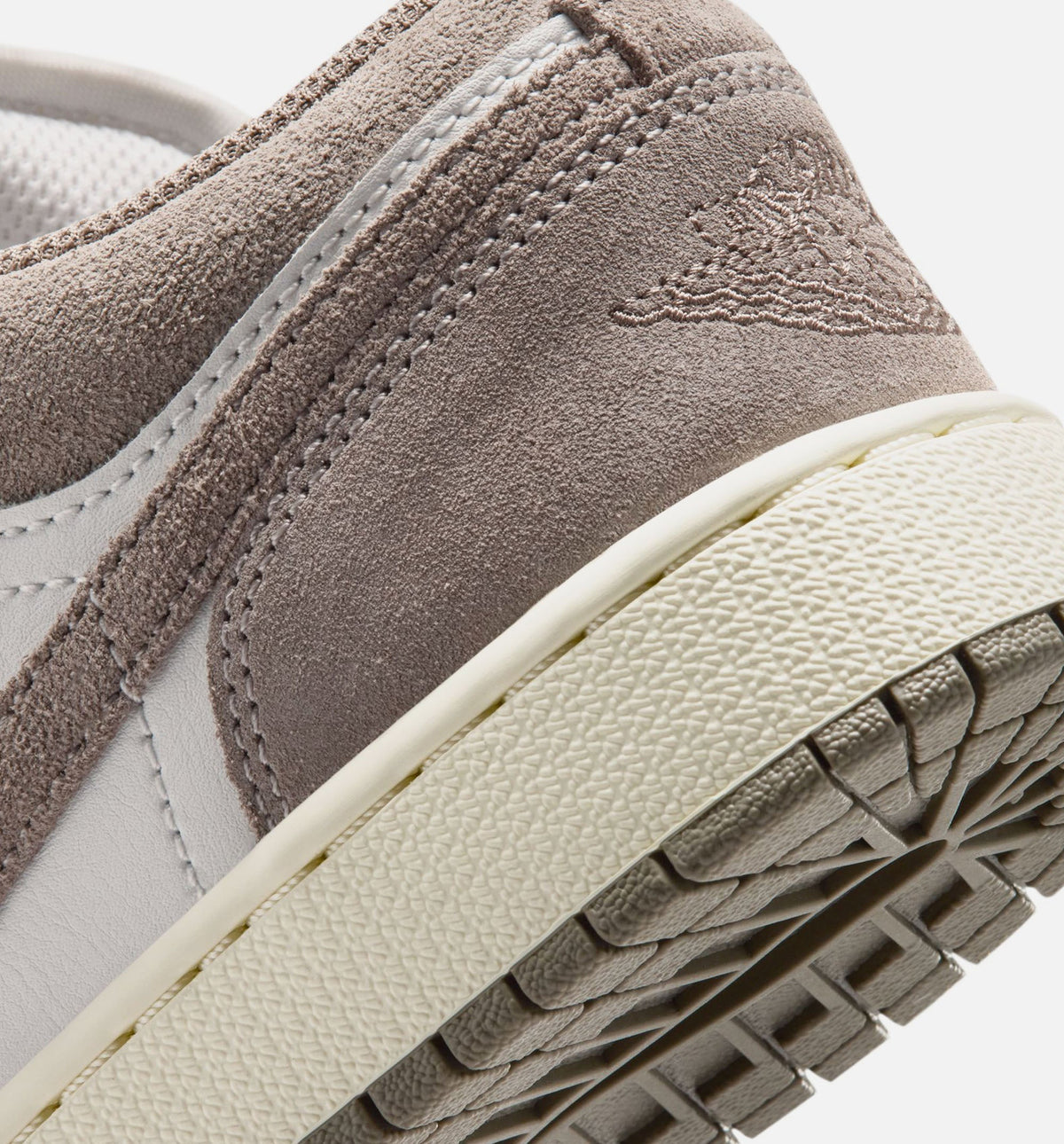 Air Jordan 1 Low Grade School Sneakers - Olive Grey / Enigma Stone / Summit White