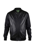 Philipp Plein logo-plaque leather bomber jacket