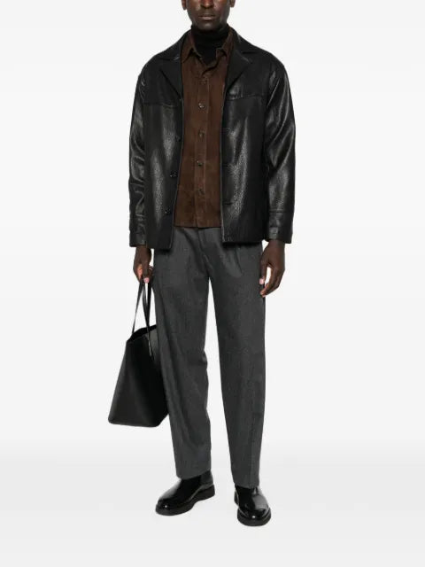 Arma Jack leather button-up jacket