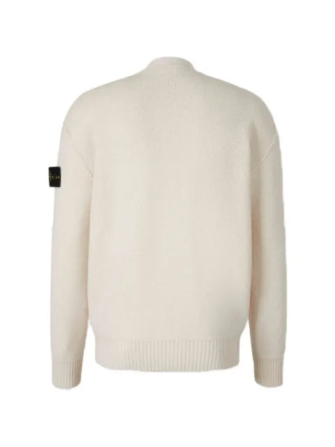 Stone Island logo-patch button-up cardigan
