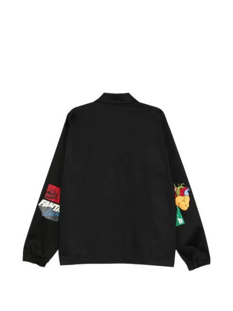 Undercover logo patched press-stud coach jacket