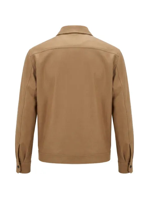 Lardini button-down wool shirt jacket