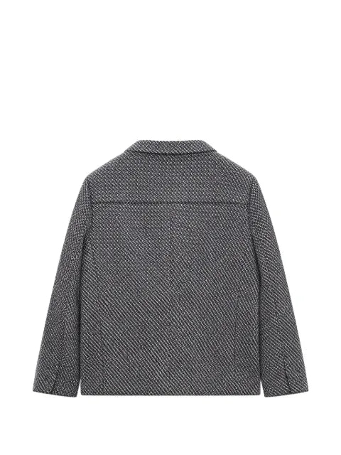 Tombolini textured-knit button-up blazer