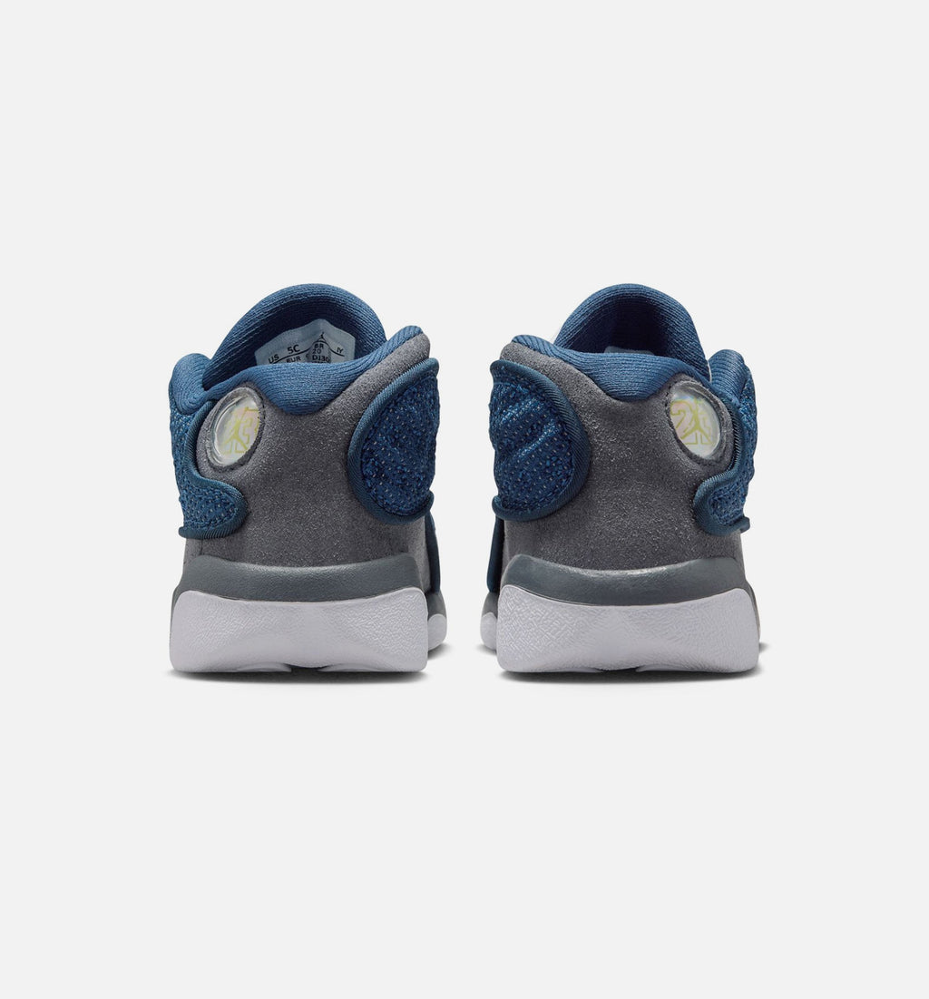Air Jordan 13 Retro Navy And Flint Grey Infant & Toddler Lifestyle Shoes - Navy/University Blue/Flint Grey/White