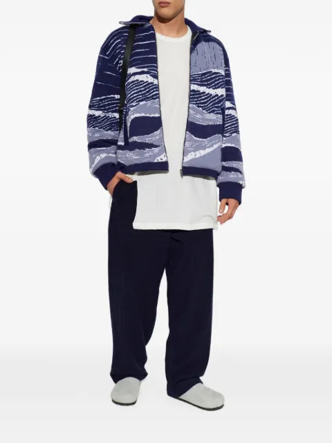 Laneus zip-up cardigan