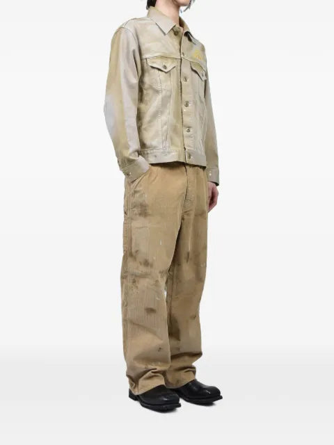 SWJP faded paint-splatter jacket