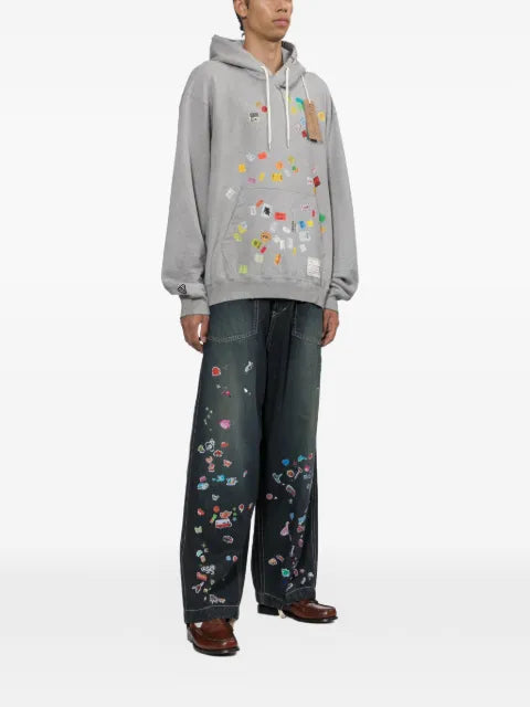 Maison MIHARA YASUHIRO price-tag sticker printed hoodie