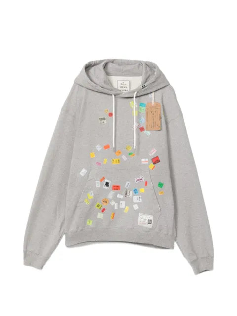 Maison MIHARA YASUHIRO price-tag sticker printed hoodie