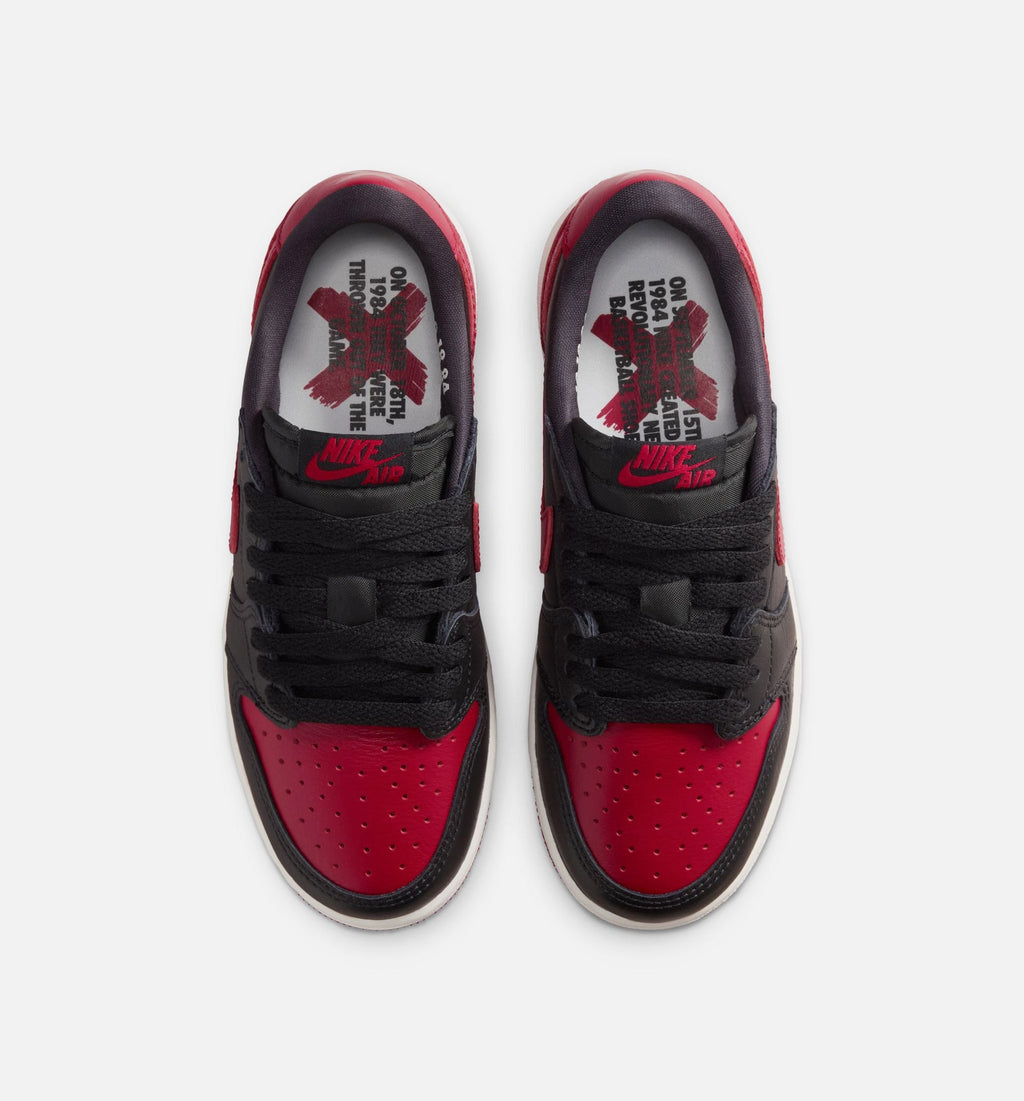 Air Jordan 1 Retro Low OG Banned Grade School – Black/Varsity Red/Summit White