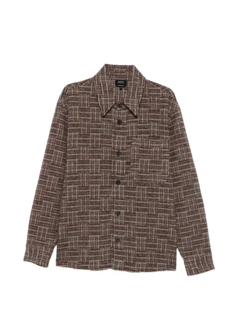 A.P.C. checked button-up jacket