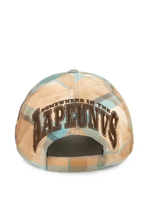 AAPE BY *A BATHING APE® check-pattern logo-embroidered cap