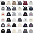 Stone Island Compass Print Crewneck Sweatshirt Men Winter Fleece Top