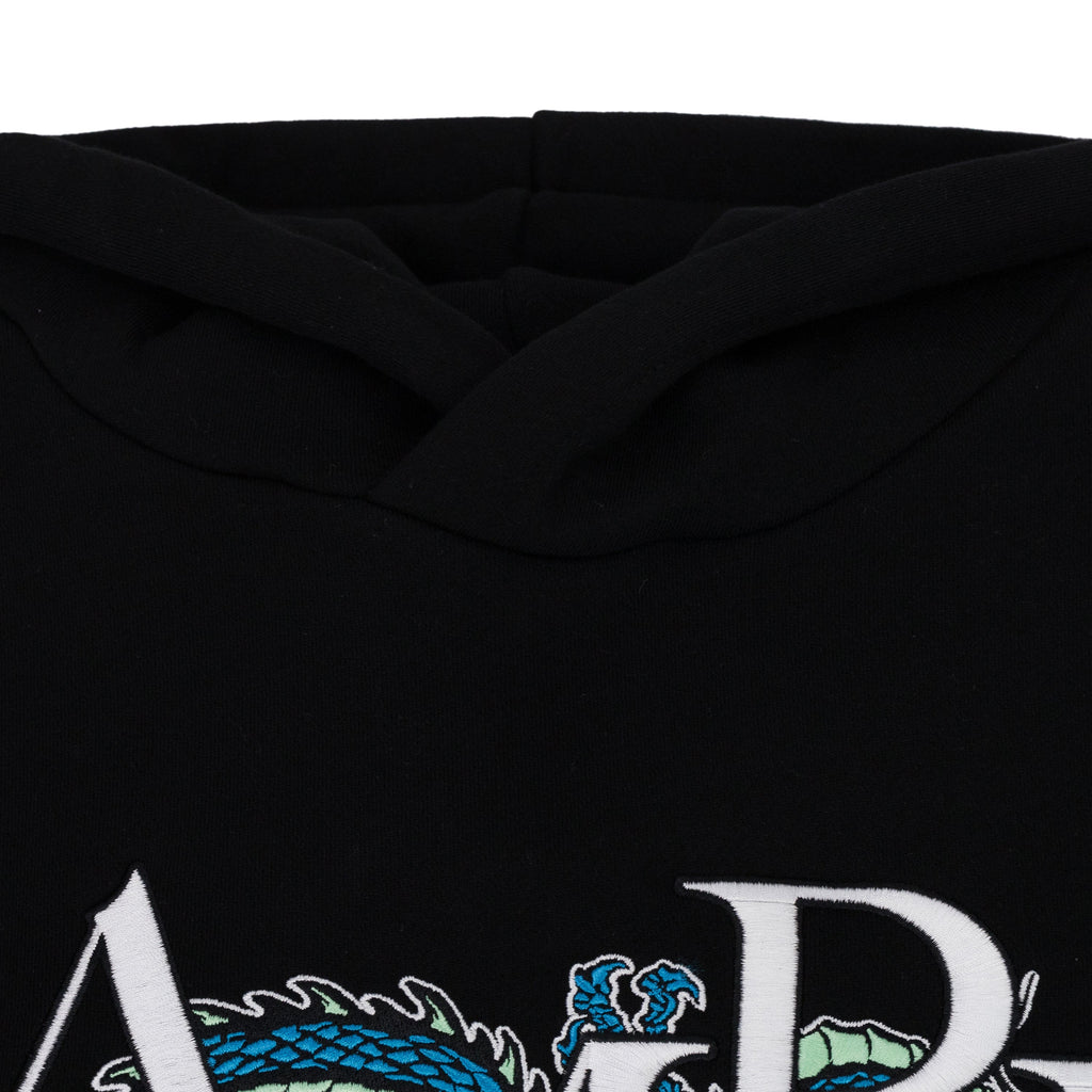 Black CNY Stacked Dragon Logo Hoodie