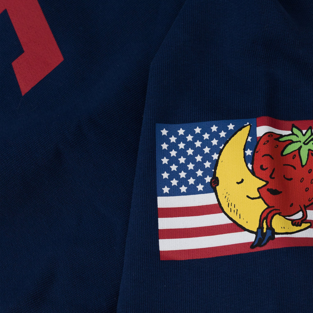 Navy Quarter Zip Knit Sweater